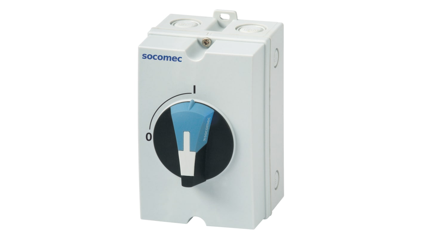 Socomec 3P Pole Wall Mount Switch Disconnector - 80A Maximum Current, IP65