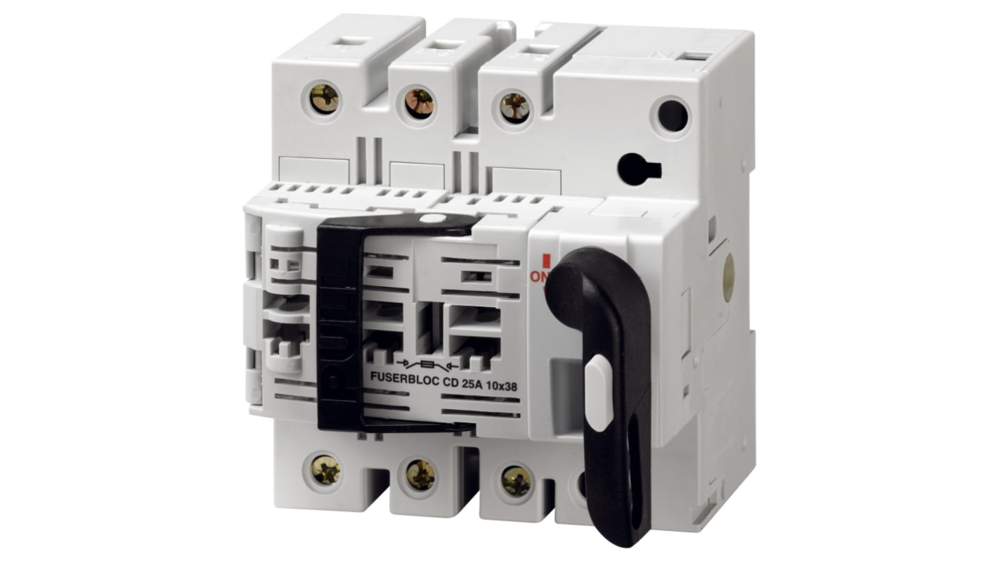 Socomec Fuse Switch Disconnector, 3 Pole, 32A Max Current, 32A Fuse Current