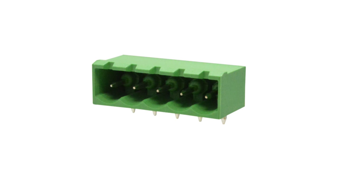 Conex-It 5.08mm Pitch 4 Way Right Angle Pluggable Terminal Block, Header, Through Hole, Solder Termination