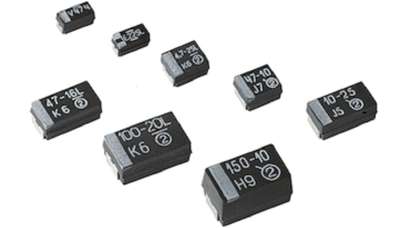 Condensateur tantale, CMS, 10μF, 25V c.c., Vishay