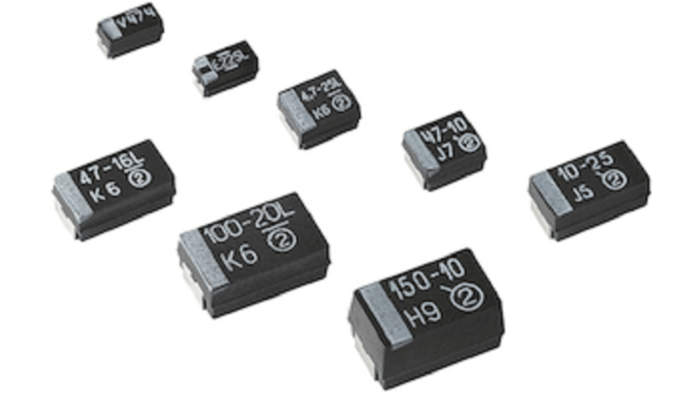 Condensateur tantale, CMS, 10μF, 20V c.c., Vishay