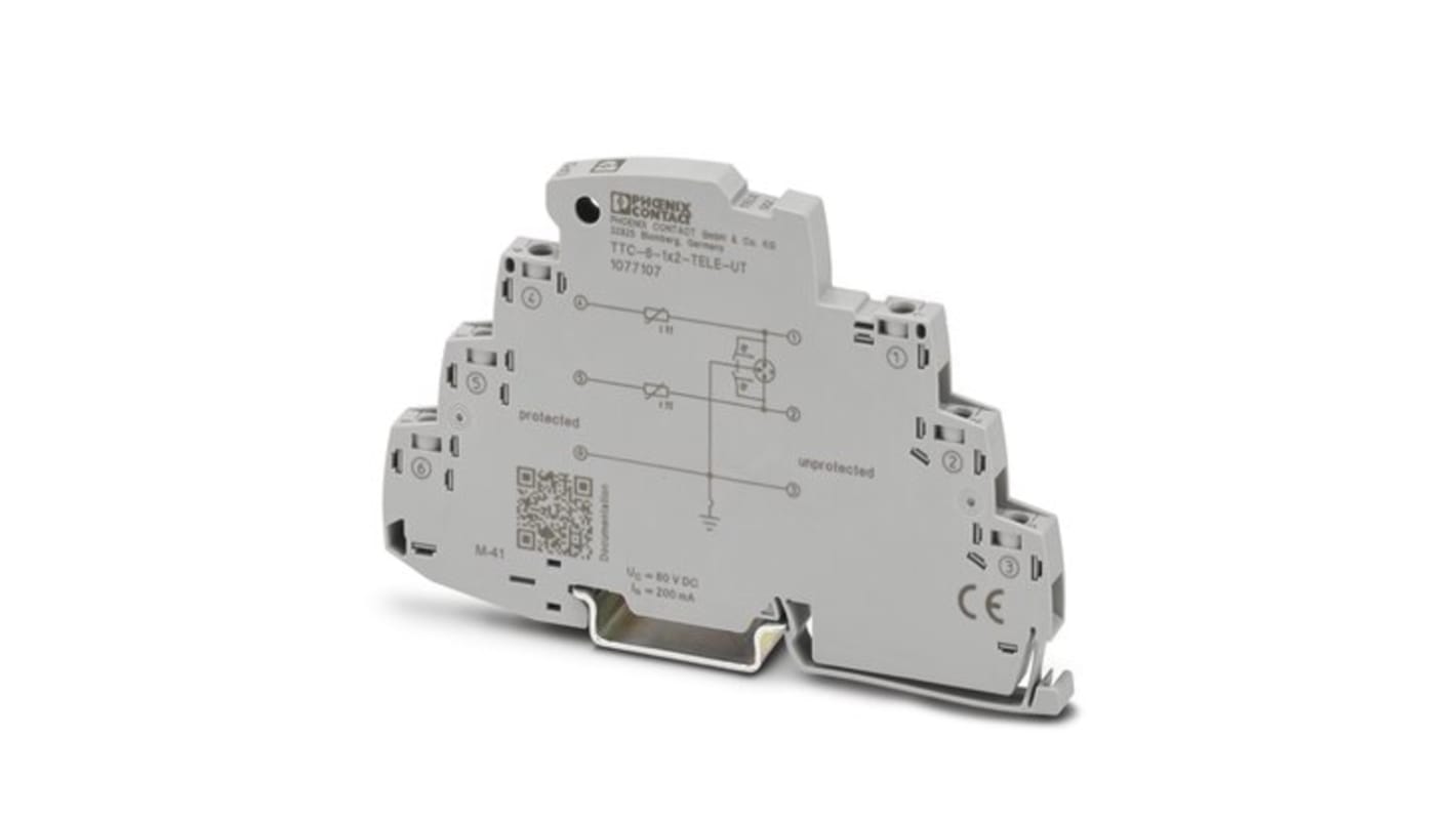 Protector de sobretensiones transitorias Fase1, 10kA, montaje: Carril DIN TTC