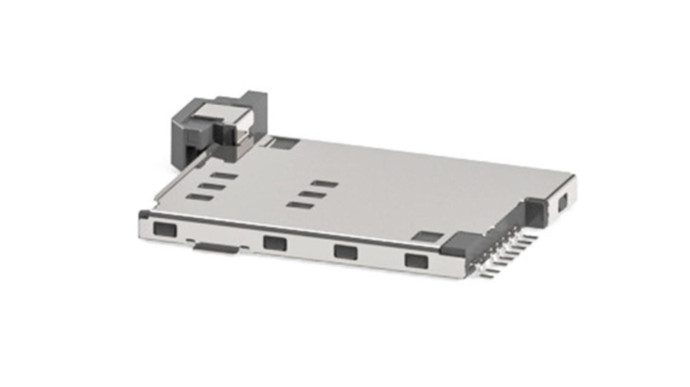 Conector para tarjeta SIM SIM Yamaichi de 6 contactos, paso 1.27mm, 1 fila, Inserción/Extracción