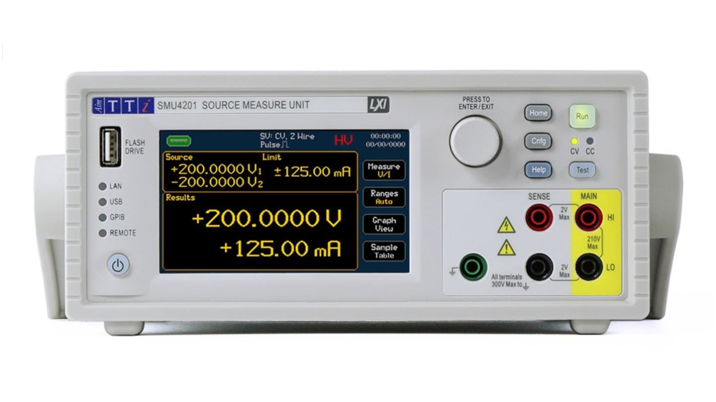 Aim-TTi SMU4000 Series Source Meter, 20 mV → 200 V, 1-Channel, 200 nA → 3 A, 25W Output