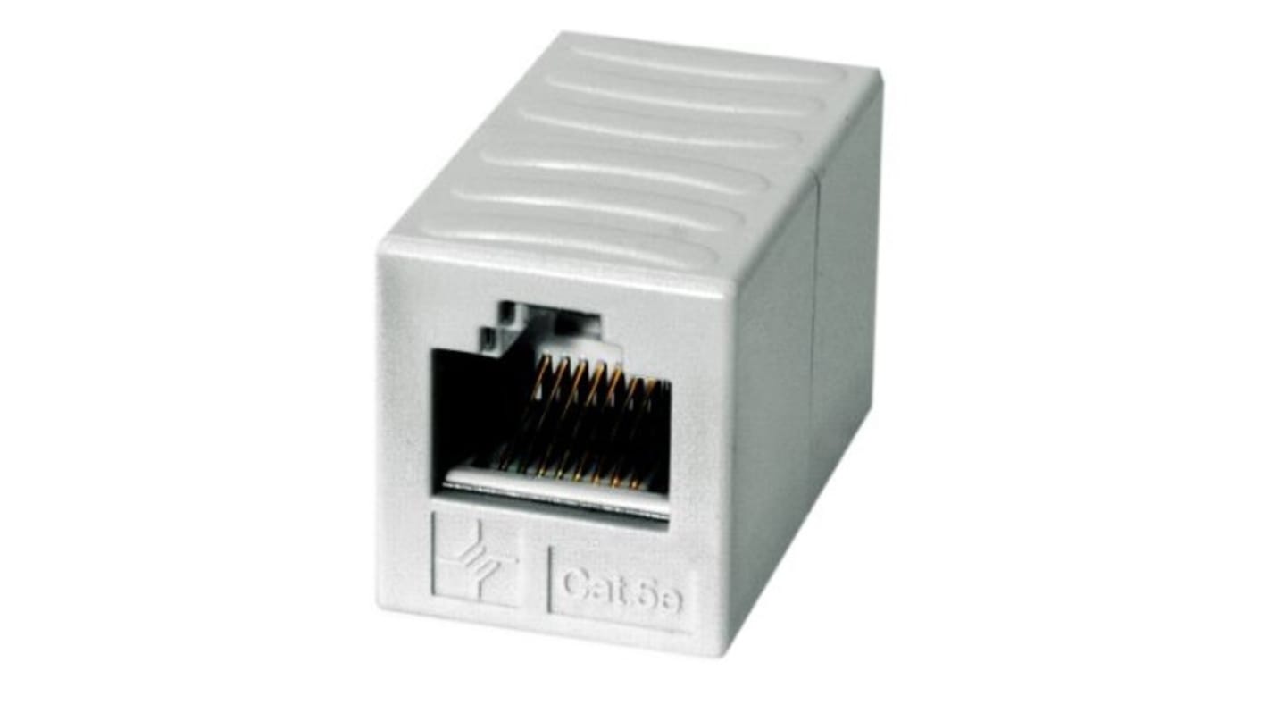 Telegärtner Datenanschlussdose Cat6A 2-fach – 2x RJ45, AMJ45, Alpinweiß, Mit Abdeckrahmen
