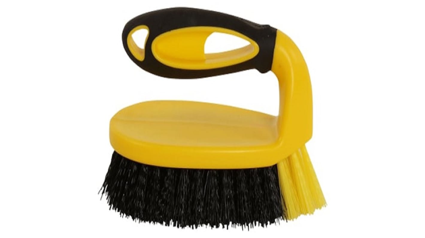 Spazzola per pulizie per impieghi pesanti Nero, giallo Bulldozer, con setole in PVC, per Pulizia di superfici