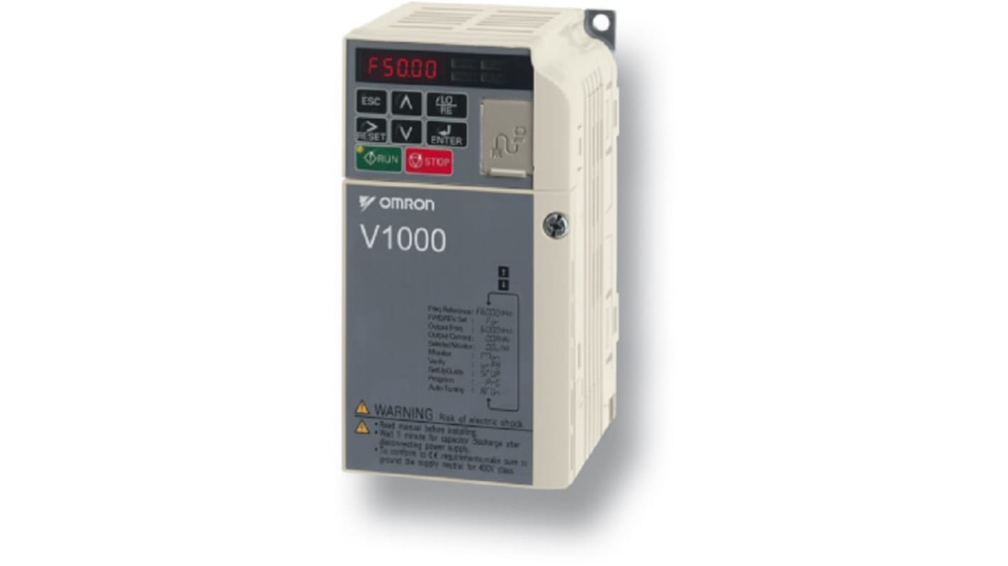 Omron インバータ CIMR, 400 V 0.75 kW CIMR-VC4A0002JAB