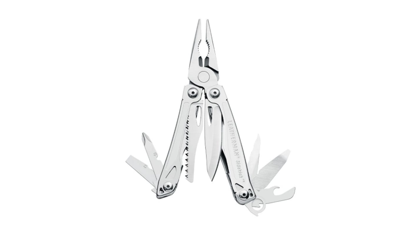 Leatherman Multifunktions-Werkzeug, Edelstahl Klinge / Edelstahl Griff, Länge 152,4 mm