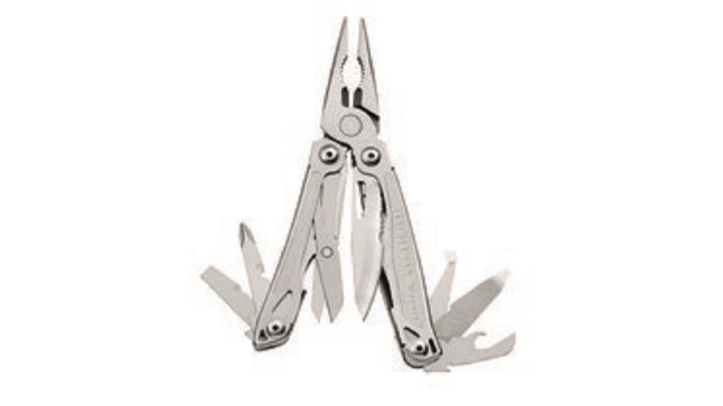 Coltello tascabile Leatherman, lama Standard in acciaio inossidabile, corpo in acciaio inossidabile