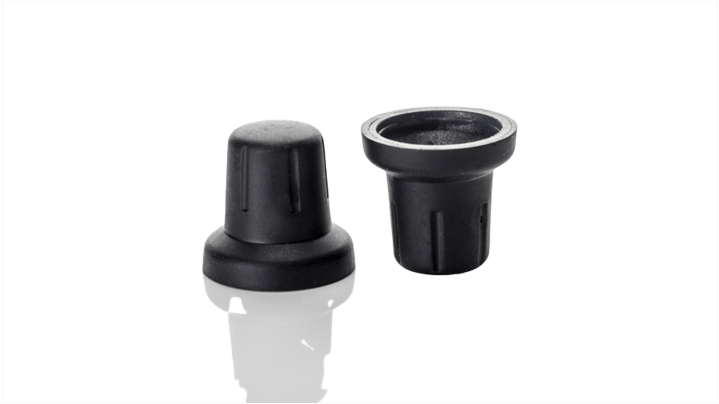 Sifam 17mm Black Potentiometer Knob for 6mm Shaft D Shaped, 3/07/DRN170 006 BLACK