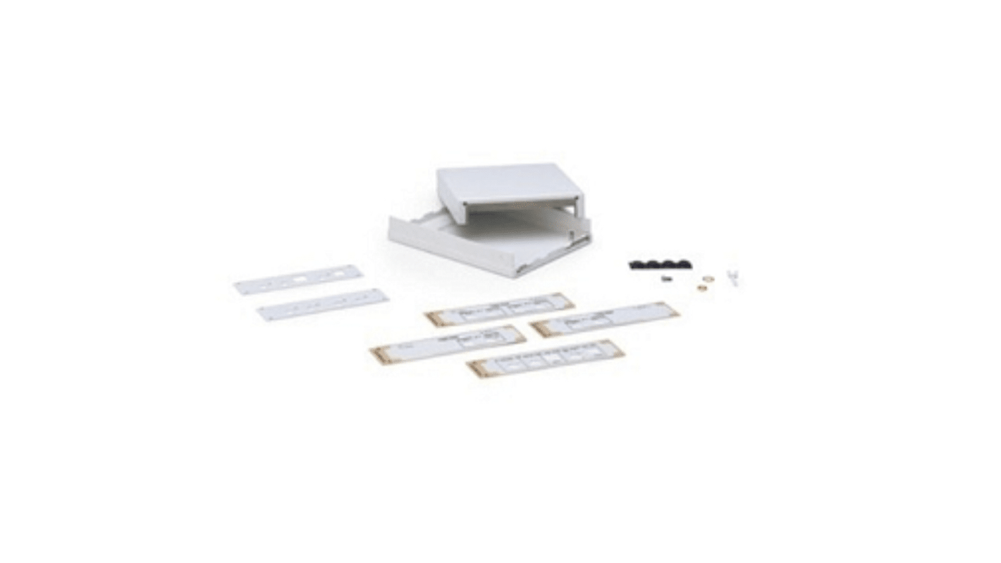 Caja de Aluminio Fundido, 2.5 x 5 x 3.5plg, Gris claro, blanco, para Caja