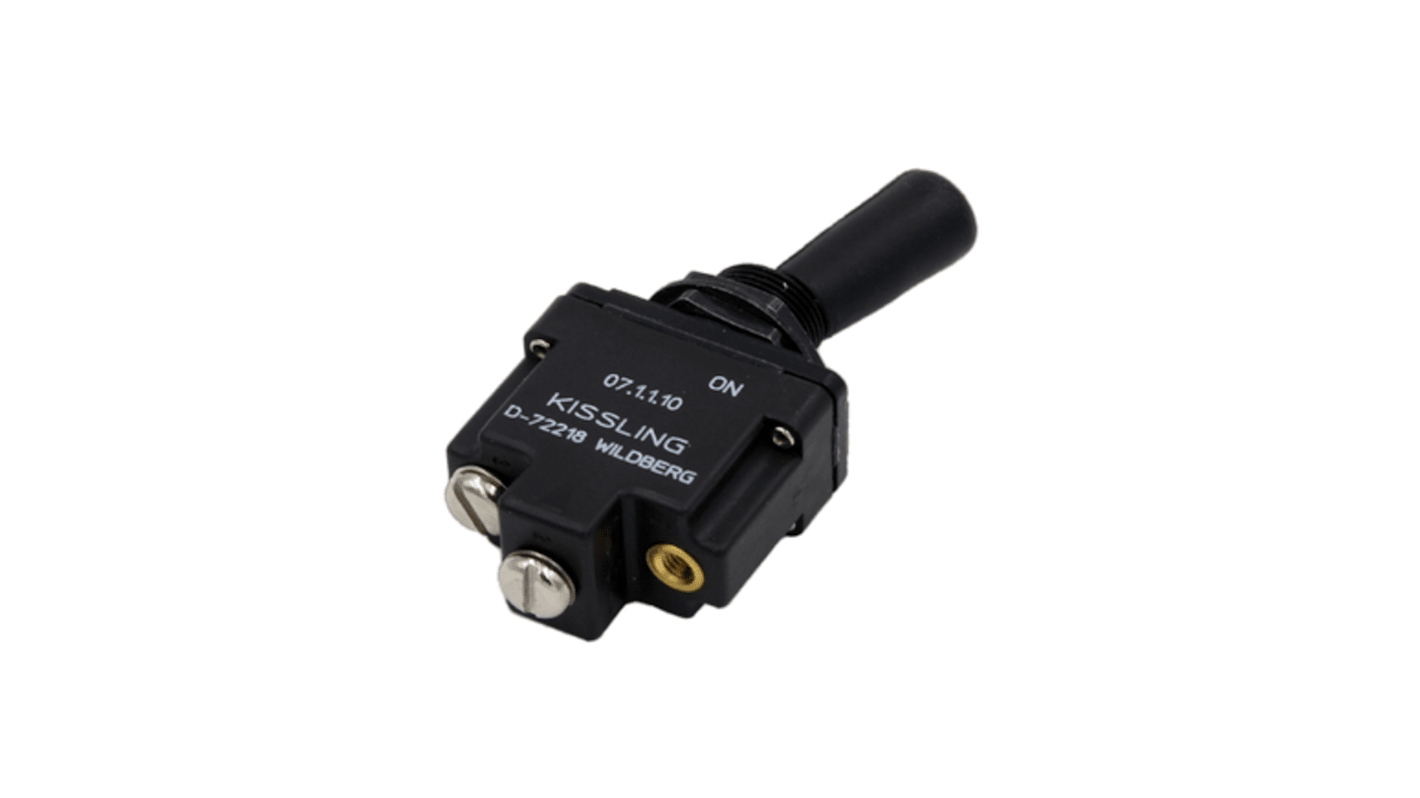 TE Connectivity Toggle Switch, Through Hole Mount, On-Off, SPST, Threaded Connector Terminal