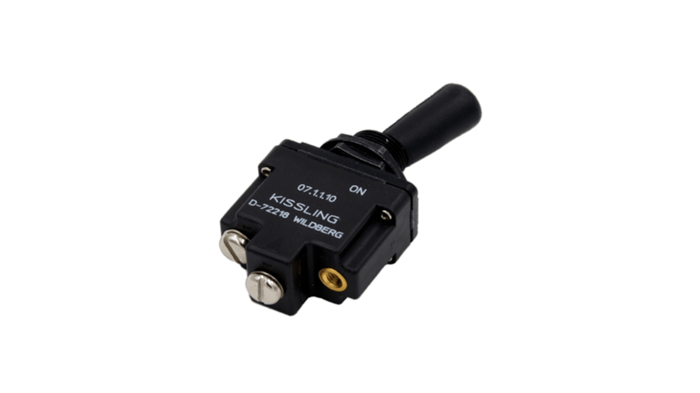 TE Connectivity Toggle Switch, Through Hole Mount, On-On, SPST, Threaded Connector Terminal