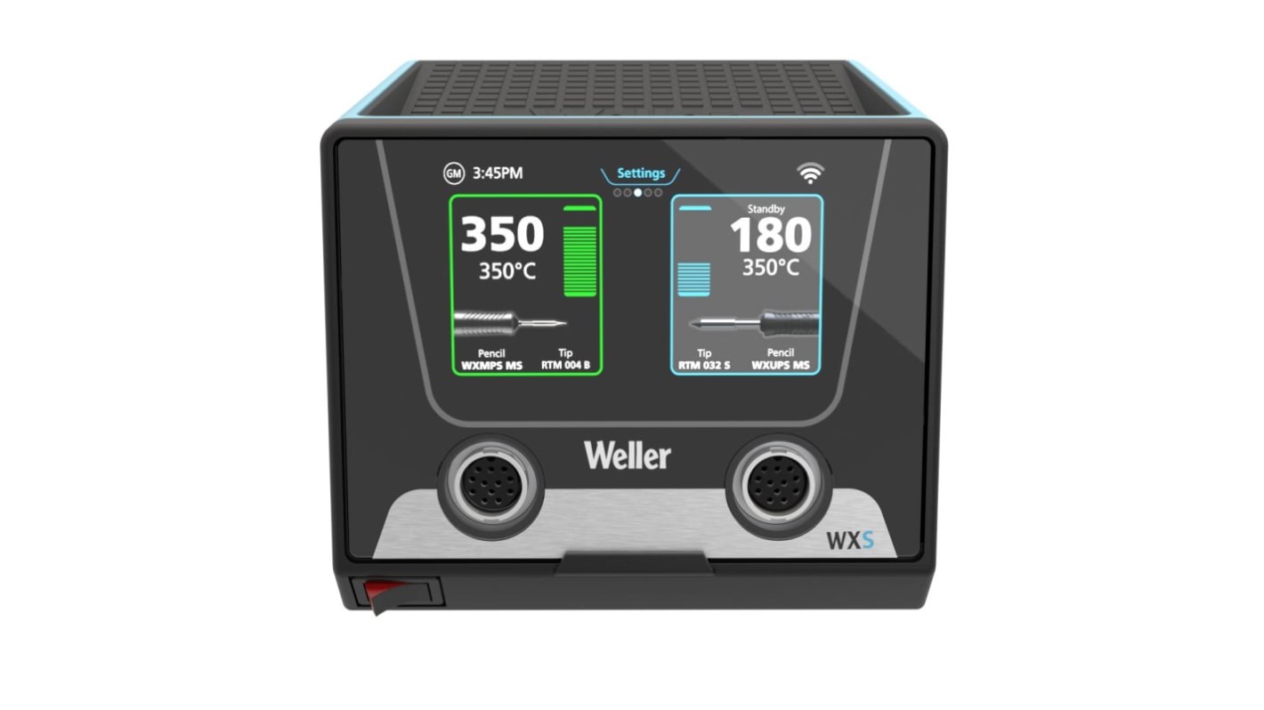 Weller WXsmart Lötstation-Versorgungseinheit, EU-Netzstecker Löten/Entlöten/Heißluft 300W / 230V, 2-Kanal bis 450°C LCD