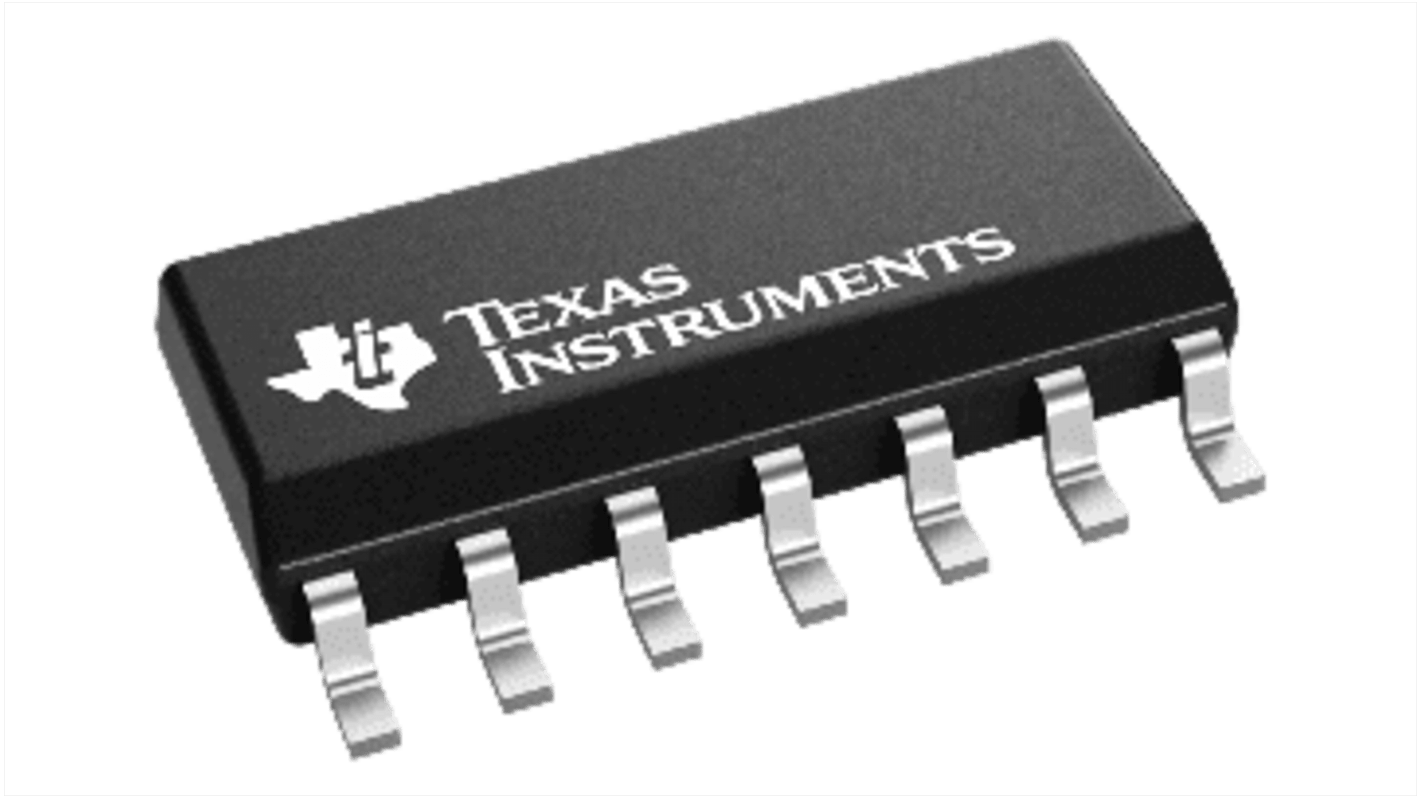 LM239AD Texas Instruments, Quad Comparator, CMOS/TTL/OC O/P, O/P, 1.3μs 36 V 14-Pin SOIC