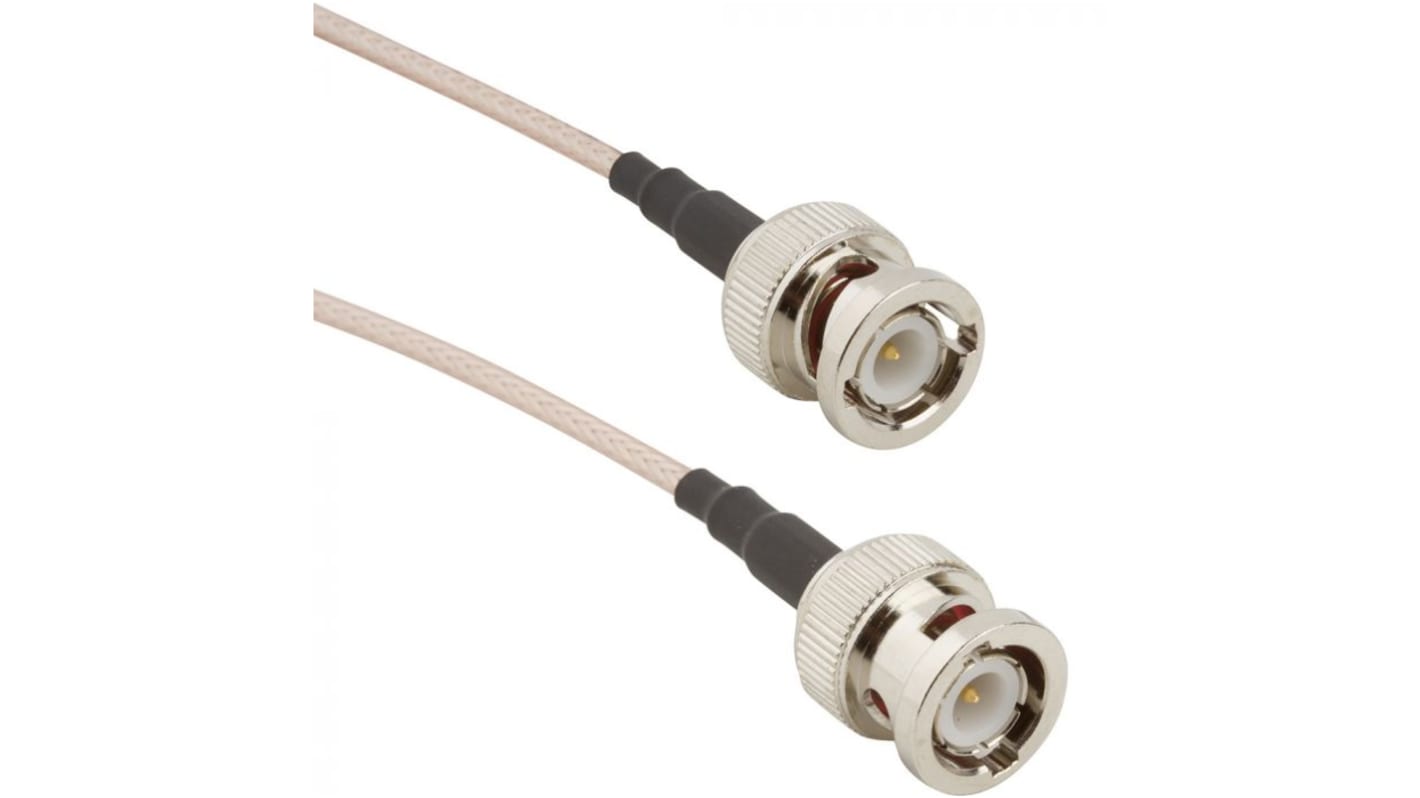 Cable coaxial RG316 Amphenol RF, 50 Ω, con. A: BNC, Macho, con. B: BNC, Macho Transparente