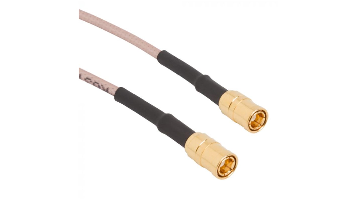 Cable coaxial RG316 Amphenol RF, 50 Ω, con. A: PYMES, Macho, con. B: PYMES, Macho Transparente