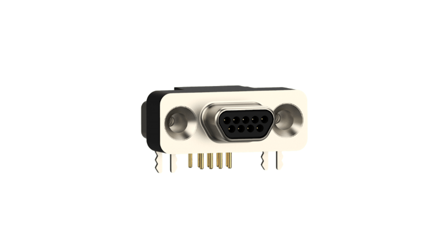 Conector D-sub Norcomp, Serie 581, paso 1.27mm, Ángulo de 90° , Montaje en Panel Mount, Hembra