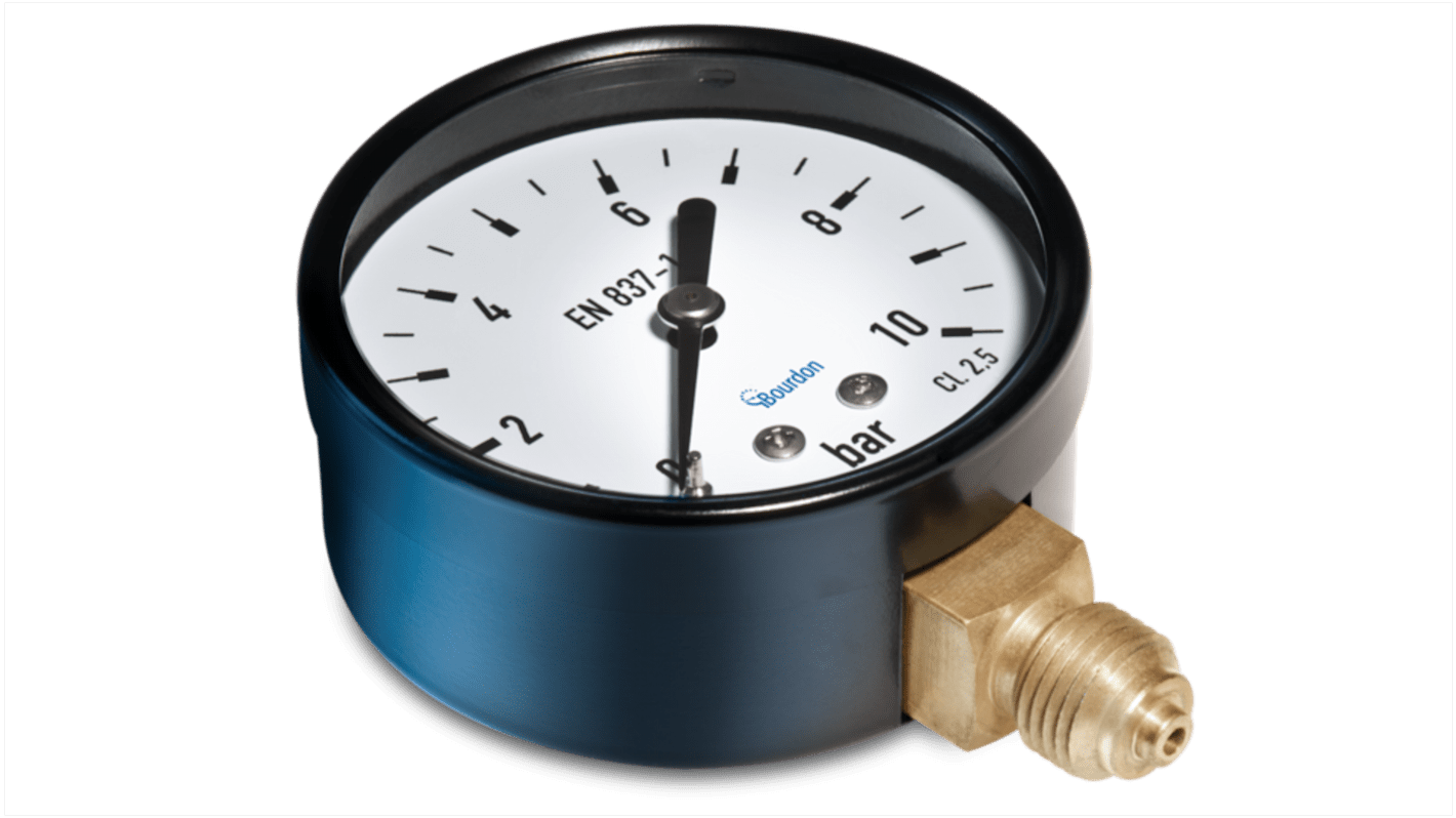 Bourdon G 1/8 Analogue Pressure Gauge 16bar Bottom Entry, MAT1-D10.B24, 0bar min.