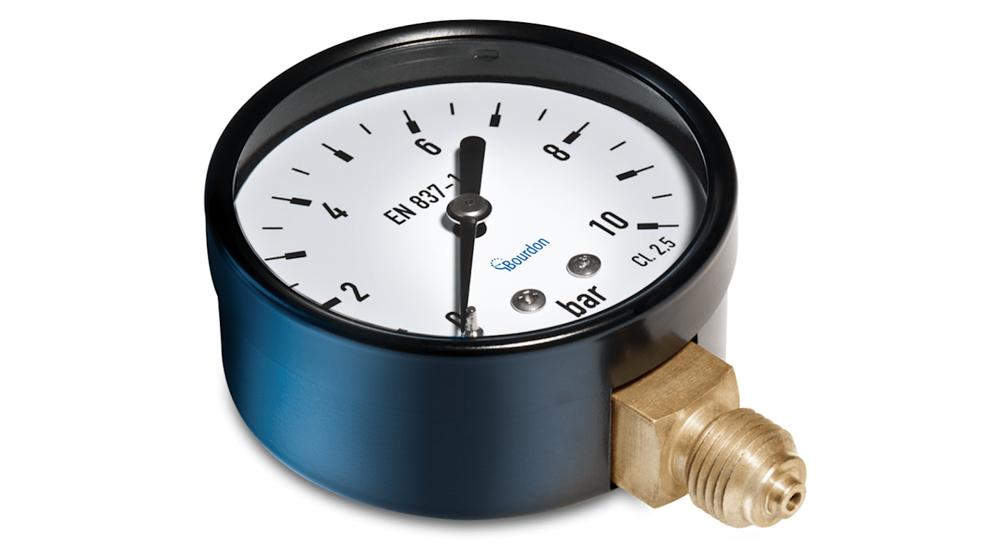 Bourdon G 1/4 Analogue Pressure Gauge 25bar Bottom Entry, MAT3-D20.B26, 0bar min.