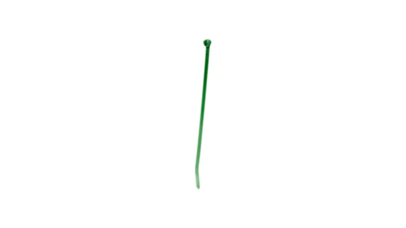 ABB Cable Ties, Cable Tray, 186mm x 4.8 mm, Green Nylon