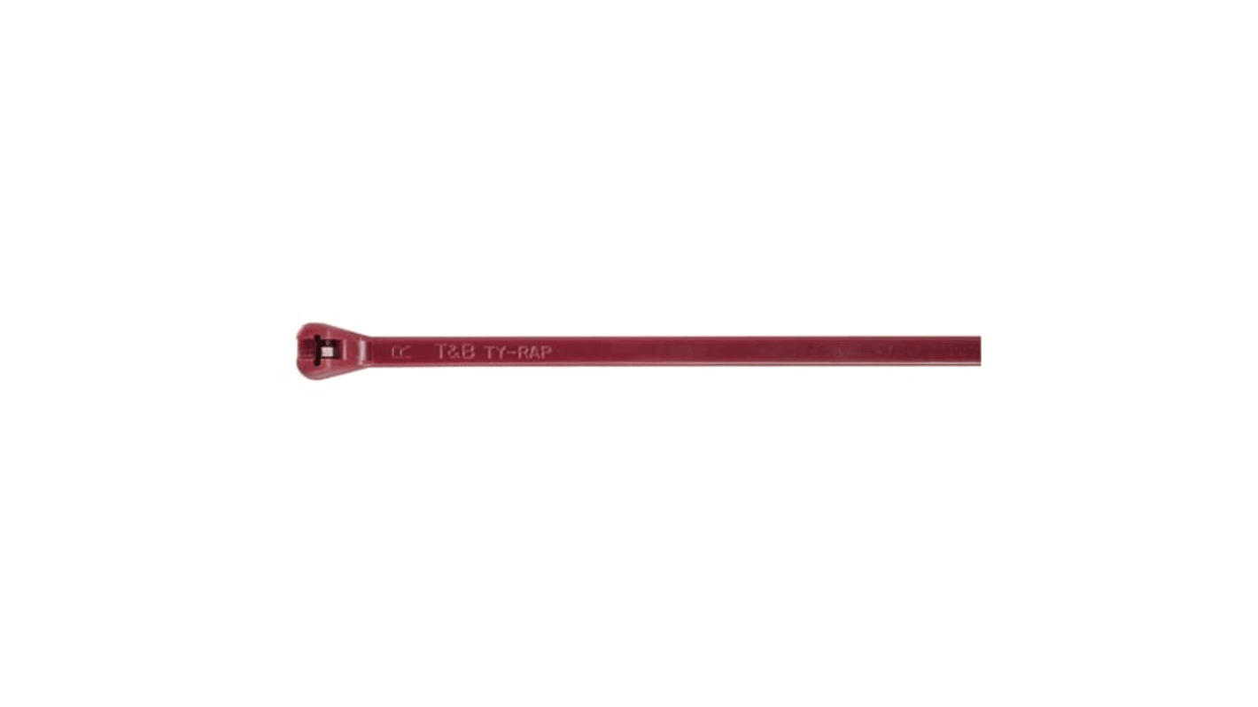 ABB Cable Ties, Cable Tray, 92mm x 2.3 mm, Maroon Fluoropolymer