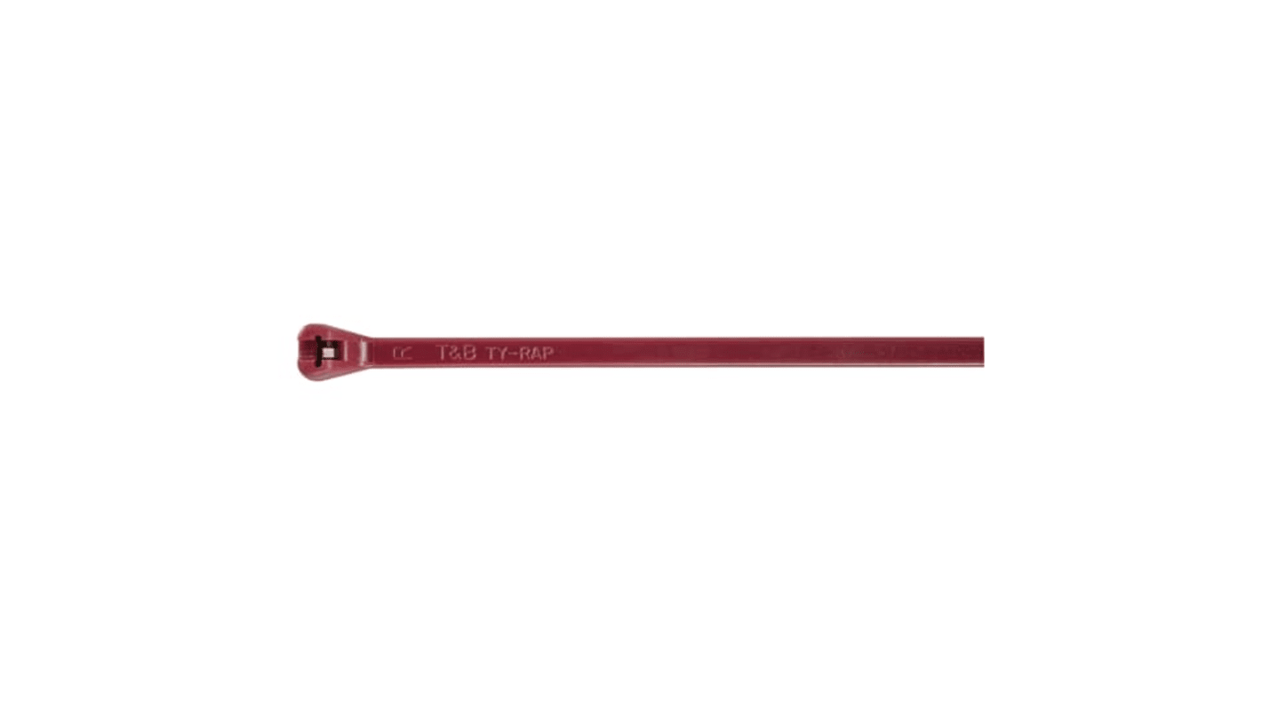 ABB Cable Ties, Cable Tray, 192mm x 4.3 mm, Maroon Fluoropolymer