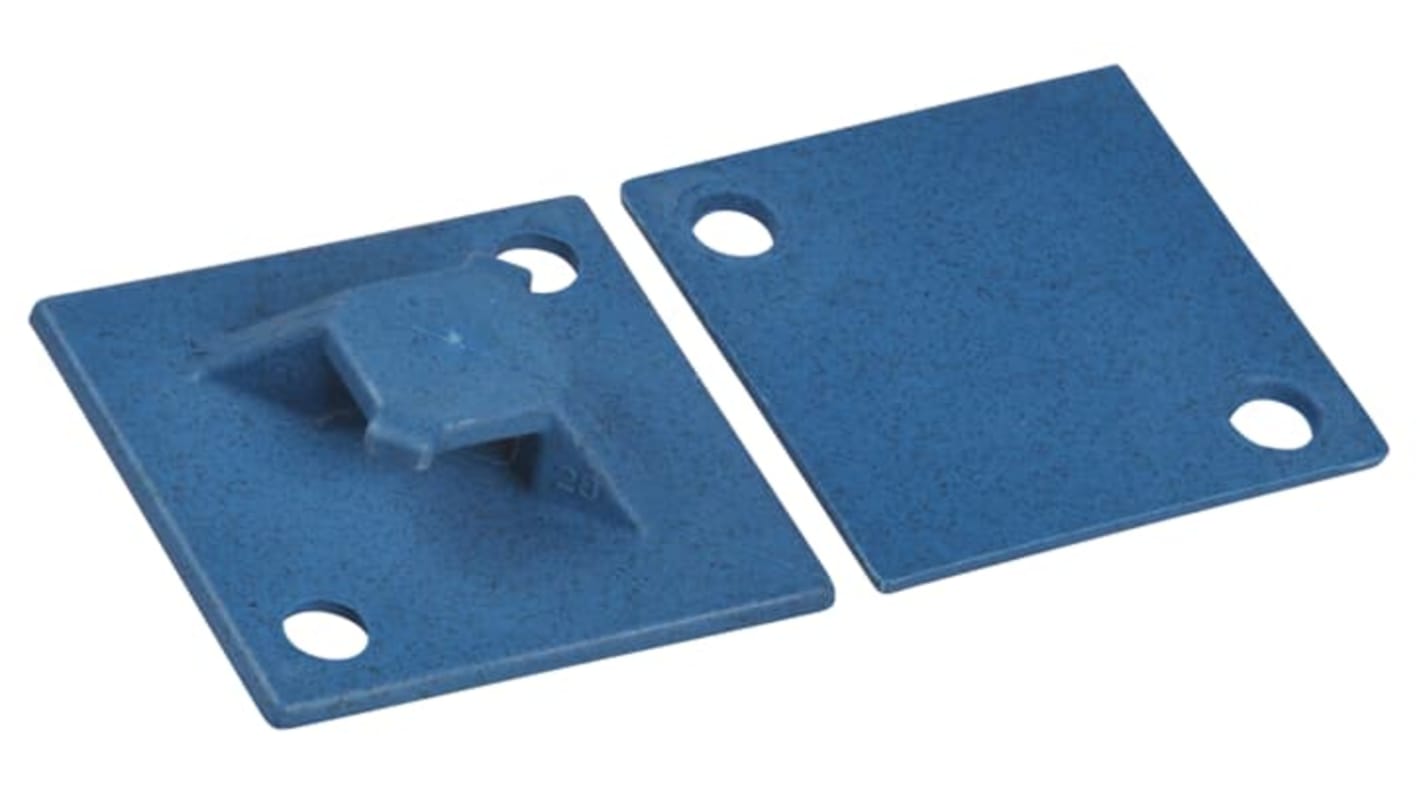 Base para bridas autoadhesiva ABB Azul, dim. 28.6mm x 28,6 mm