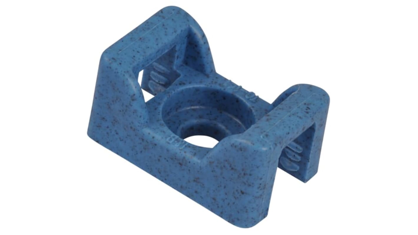 Base para bridas ABB Azul, dim. 17mm x 11 mm, Ø montaje 3.8mm
