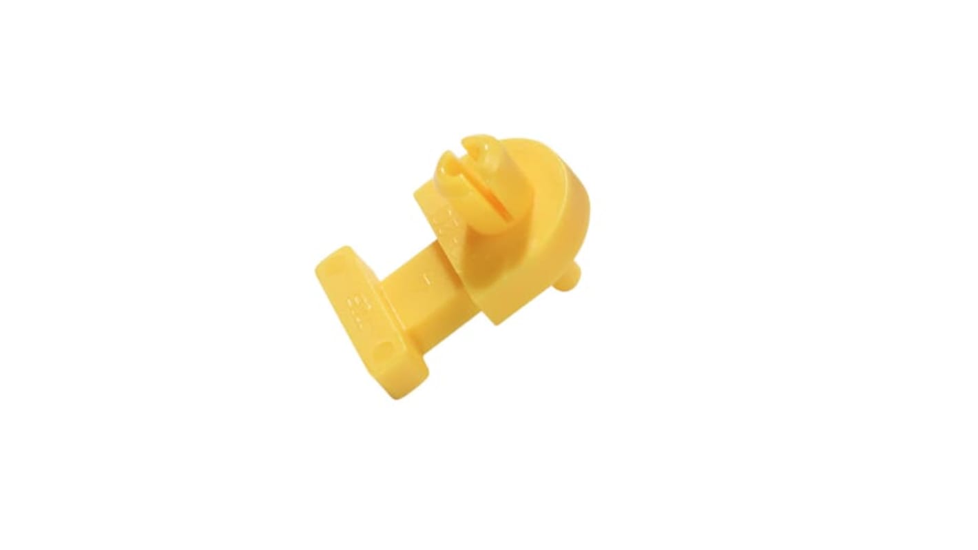 Supporto fascette ABB, col. Giallo, 19mm x 12,7 mm, Ø fissaggio 4.9mm