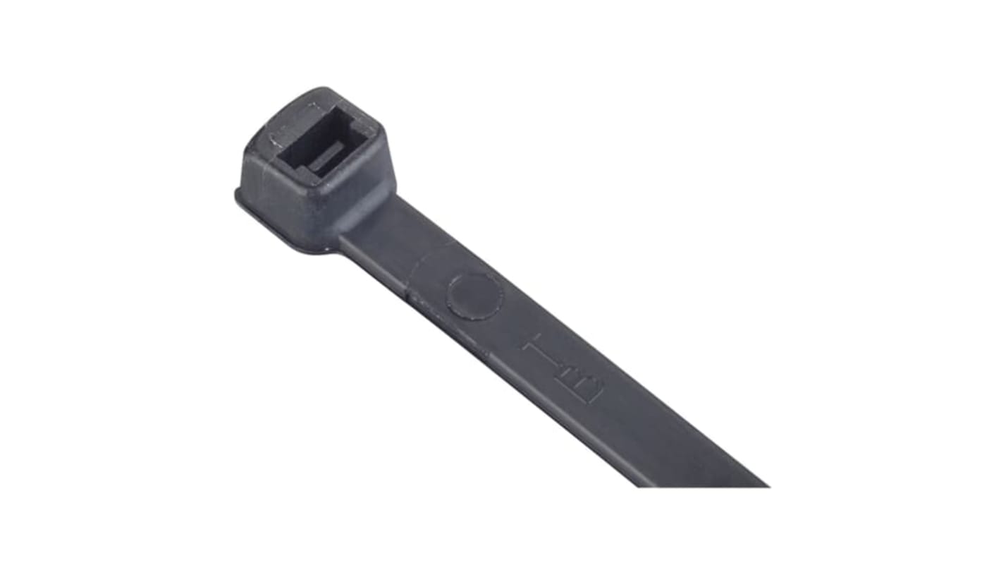 ABB Cable Ties, , 141.48mm x 3.556 mm, Black Nylon