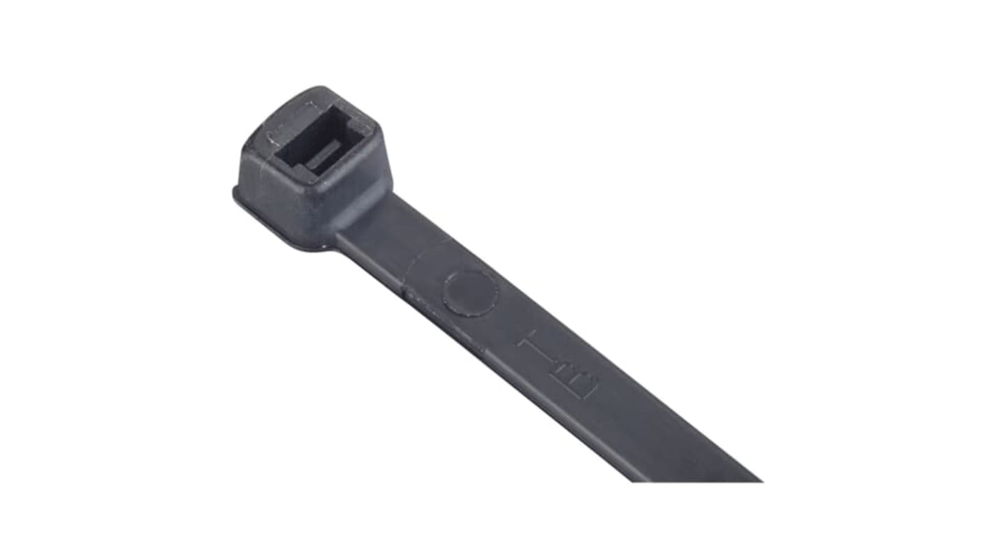 ABB Cable Ties, Cable Tray, 162mm x 2.5 mm, Black Nylon