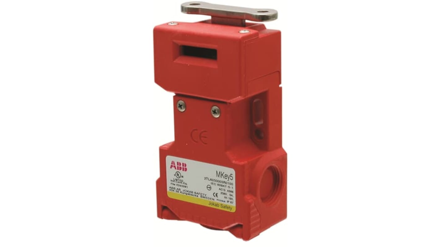 ABB MKey5+ Switch Safety Interlock Switch, Key Actuator Included, Plastic