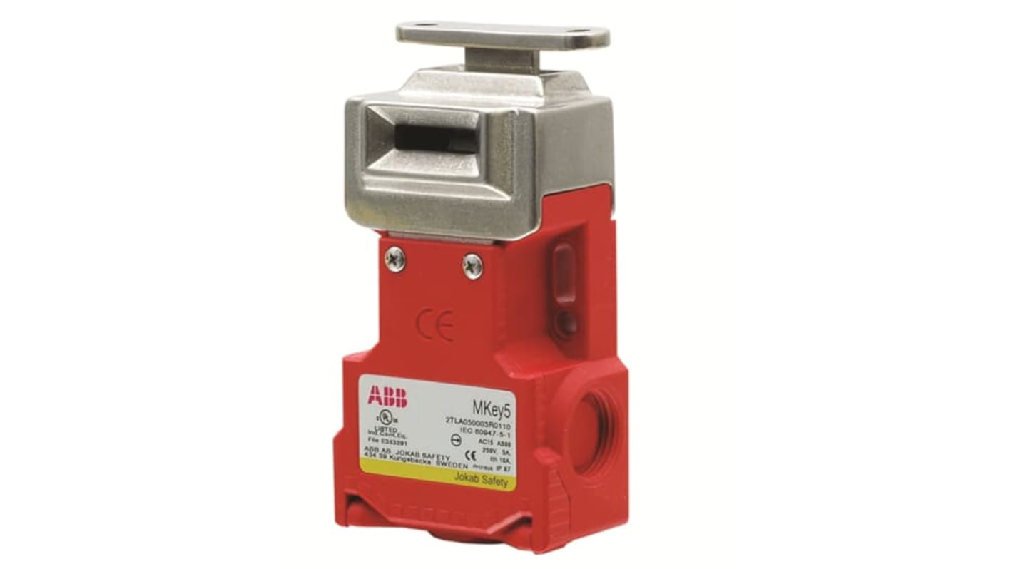 ABB 2TLA0500 Safety Interlock Switch, Key Actuator Included, Plastic