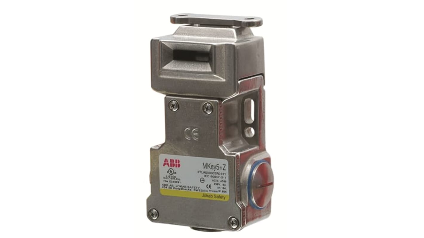 ABB MKey5+ Z Switch Safety Interlock Switch, Key Actuator Included, Stainless Steel