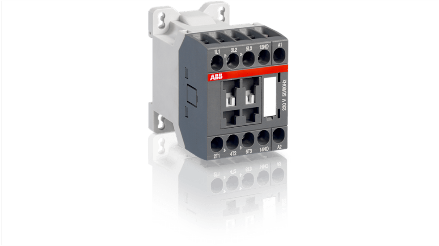 ABB 1SBL10 Series Contactor, 400 V ac Coil, 3-Pole, 9 A, 4 kW, 3N0/1NC