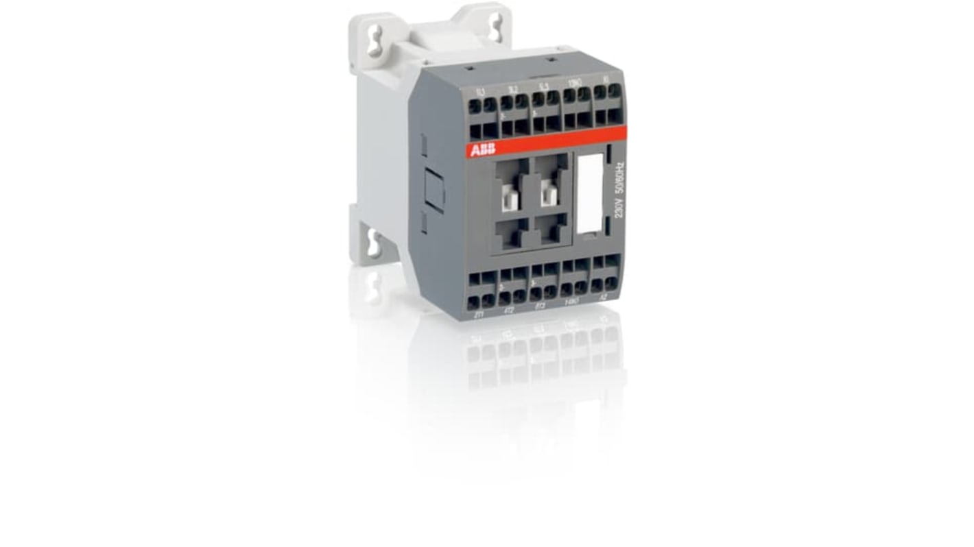 ABB 1SBL10 Series Contactor, 24 V ac Coil, 3-Pole, 9 A, 4 kW, 3NO/1NC