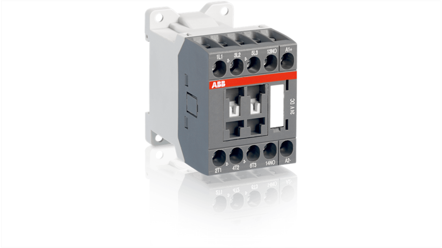 ABB 1SBL10 Series Contactor, 24 V dc Coil, 3-Pole, 9 A, 4 kW, 4NO