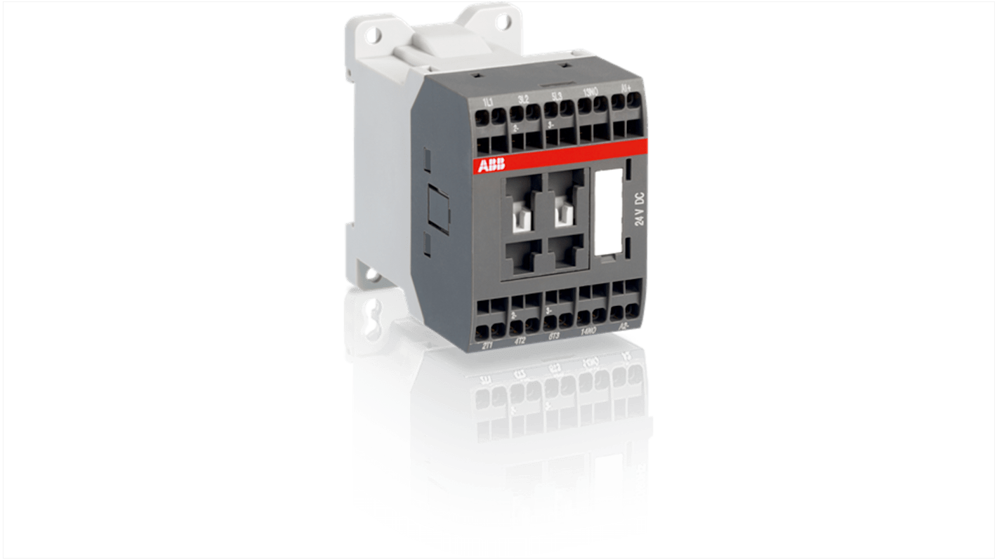 ABB 1SBL10 Series Contactor, 24 V dc Coil, 3-Pole, 9 A, 4 kW, 4NO