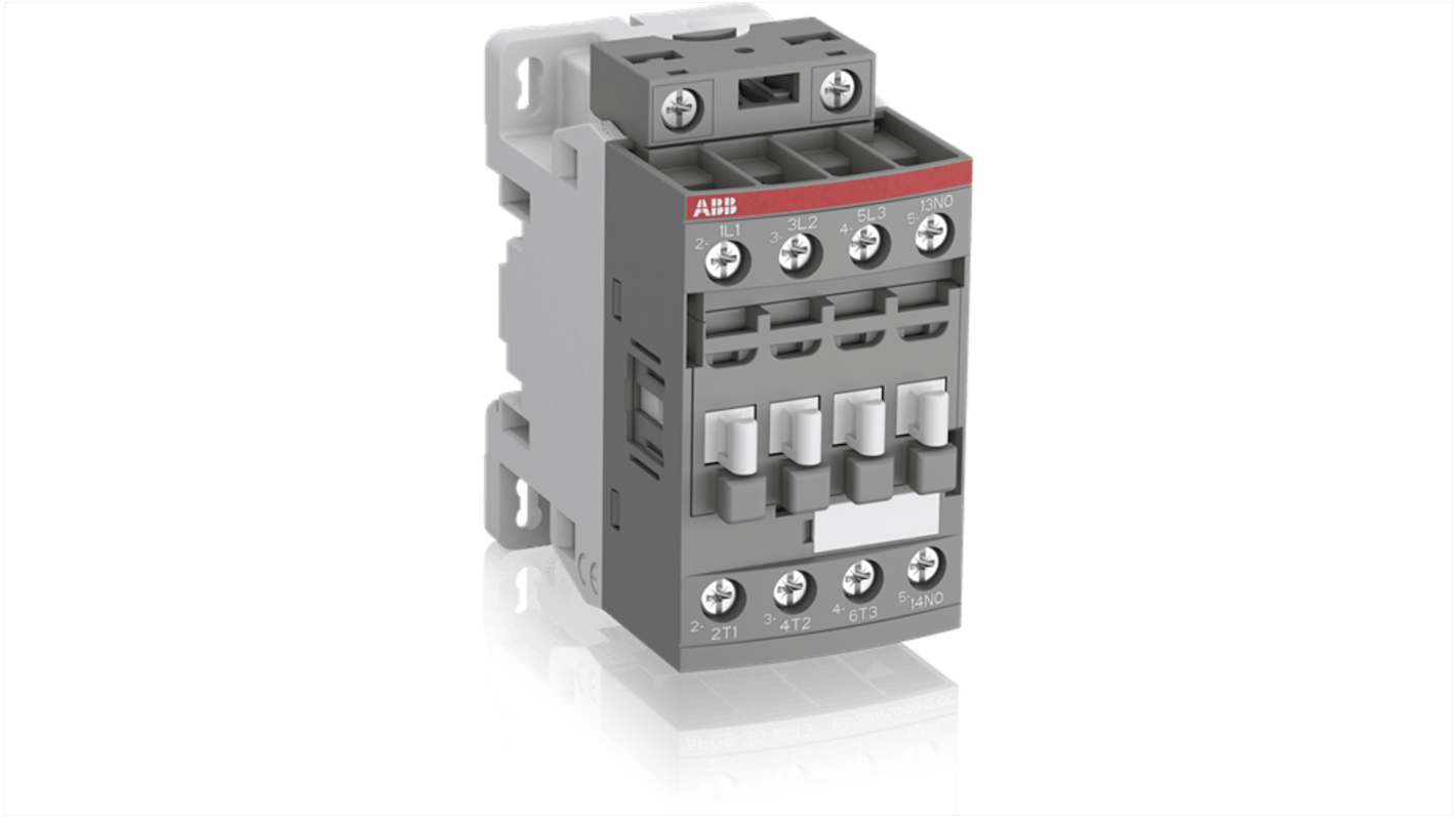 ABB 1SBL13 Leistungsschütz 48 → 130 V AC/DC-Spule, 3 -polig / 25 A 4 kW 4NO Steuereinheit