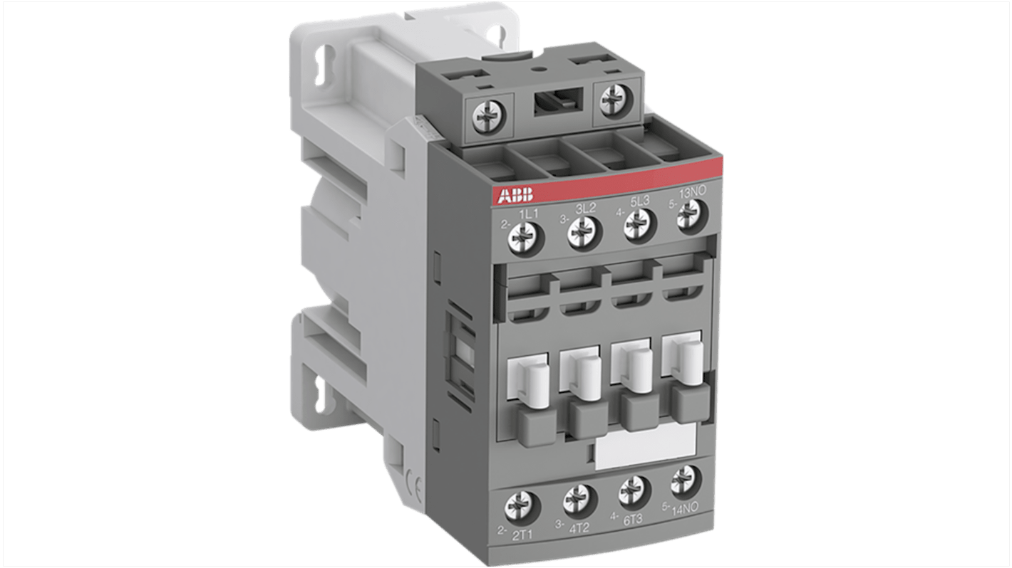 ABB 1SBL13 Series Contactor, 24 V dc Coil, 3-Pole, 24 A, 5.5 kW, 3NO/1NC