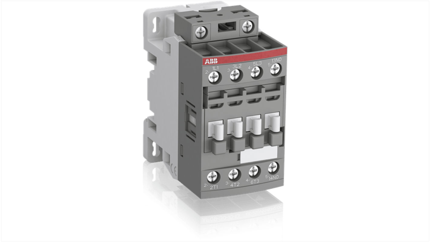 ABB 1SBL176 Series Contactor, 12 → 20 V dc Coil, 3-Pole, 30 A, 7.5 kW, 4NO