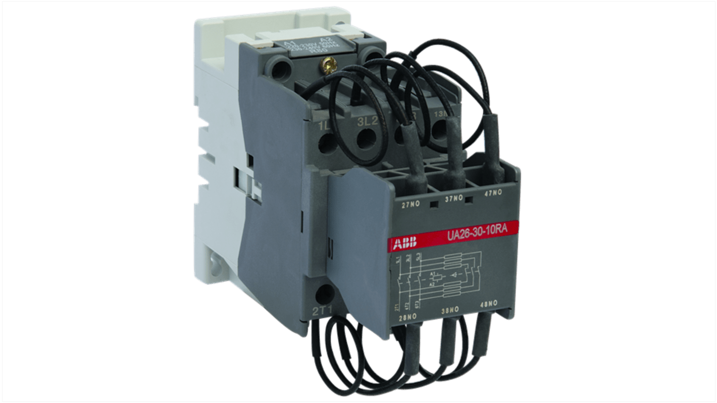 ABB 1SBL24 Contactor, 24 V ac Coil, 3-Pole, 26 A, 4N0