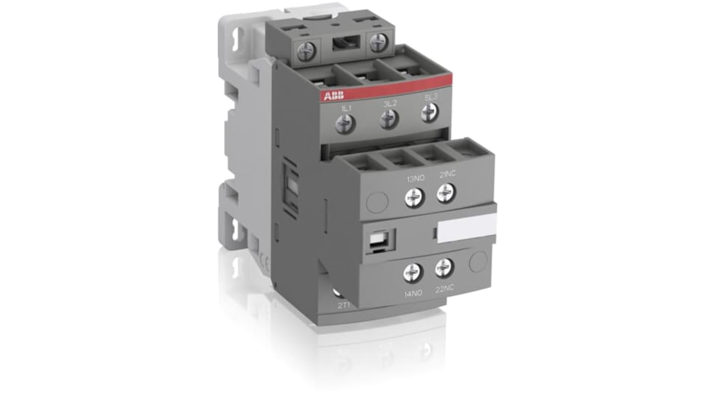 ABB 1SBL2 Series Contactor, 24 → 60 V ac/dc Coil, 3-Pole, 50 A, 18.5 kW, 4NO