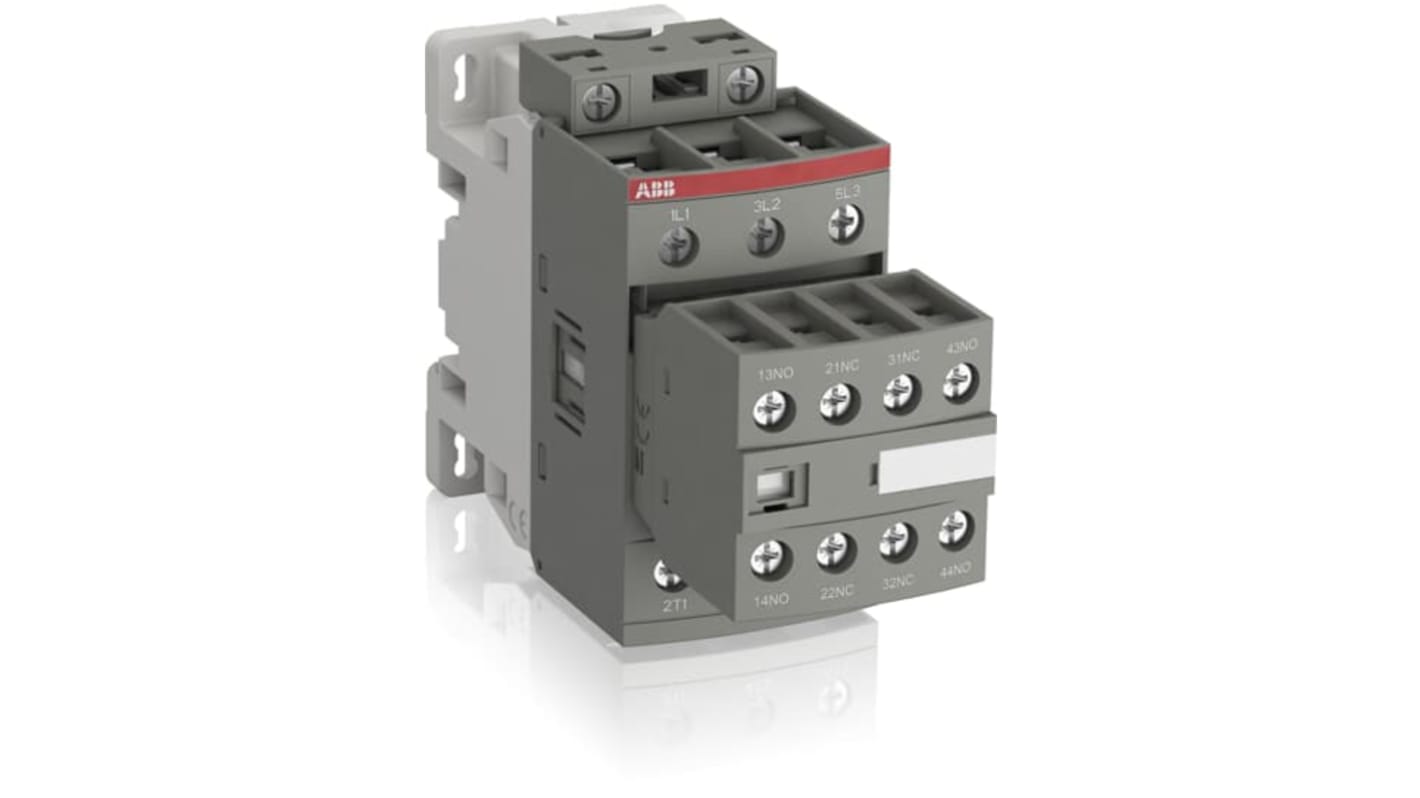 ABB 1SBL2 Series Contactor, 100 to 250 V ac Coil, 3-Pole, 50 A, 22 kW, 5NO/2NC