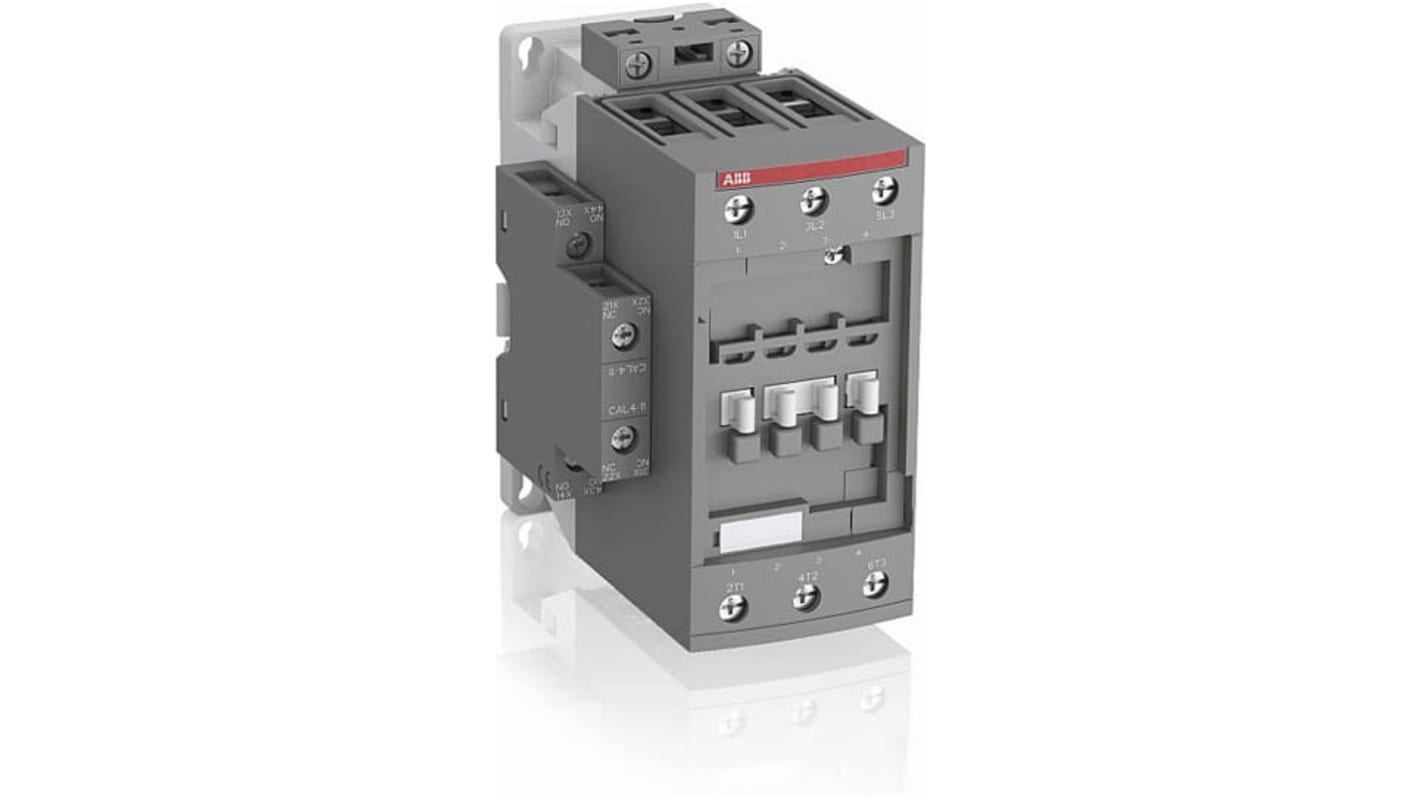 ABB 1SBL36 Contactor, 100 to 250 V ac Coil, 3-Pole, 100 A, 30 kW, 4NO/1NC
