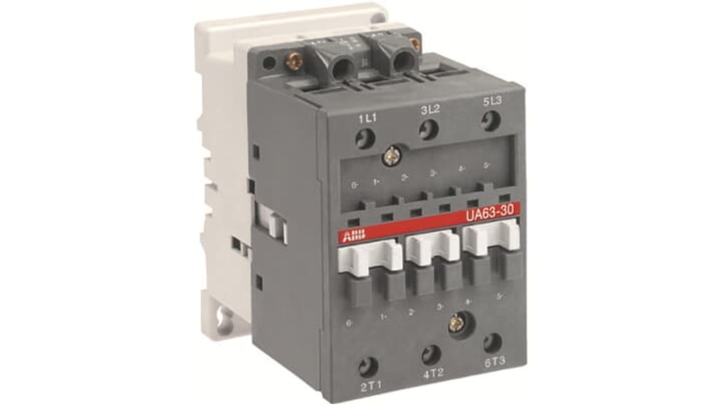 ABB 1SBL37 Leistungsschütz / 380 → 400 V AC Spule, 3 -polig 3NO / 63 A, Steuereinheit