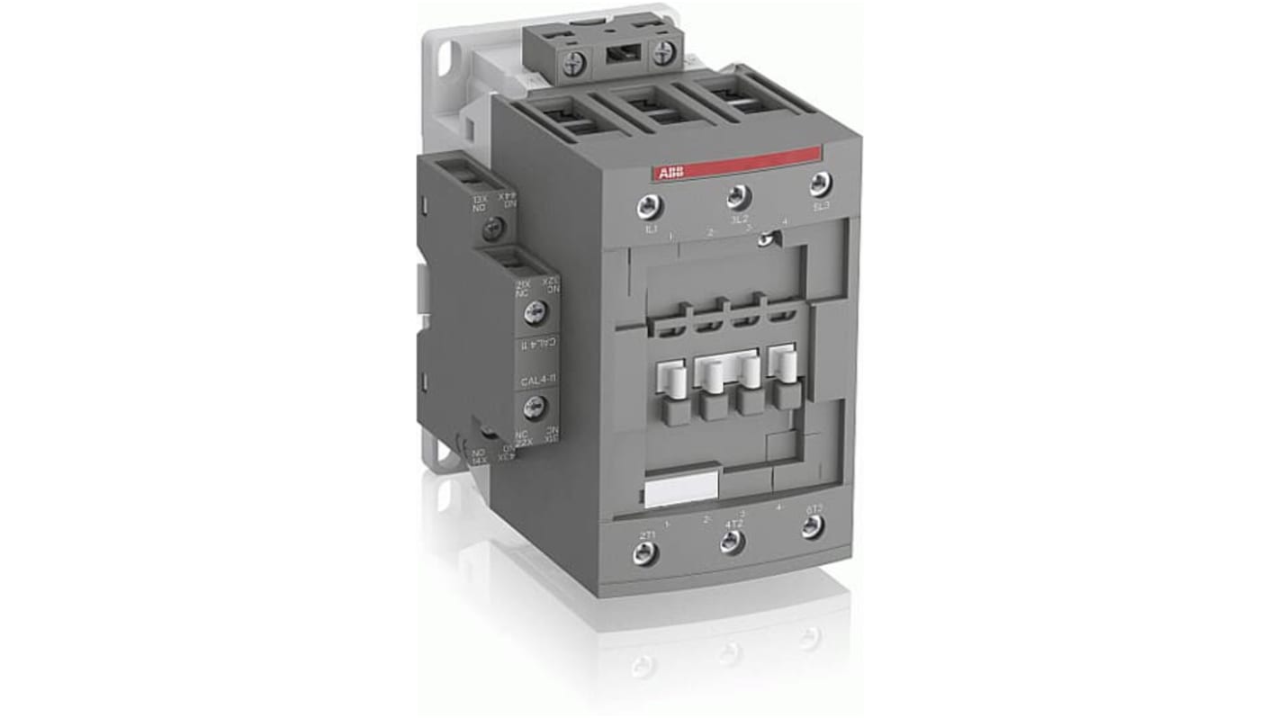 ABB 1SBL40 Series Contactor, 250 → 500 V Coil, 3-Pole, 130 A, 55 kW, 3N0/1NC