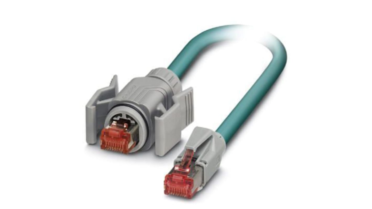 Câble Ethernet catégorie 6 S/FTP Phoenix Contact, Bleu, 5m Avec connecteur Droit