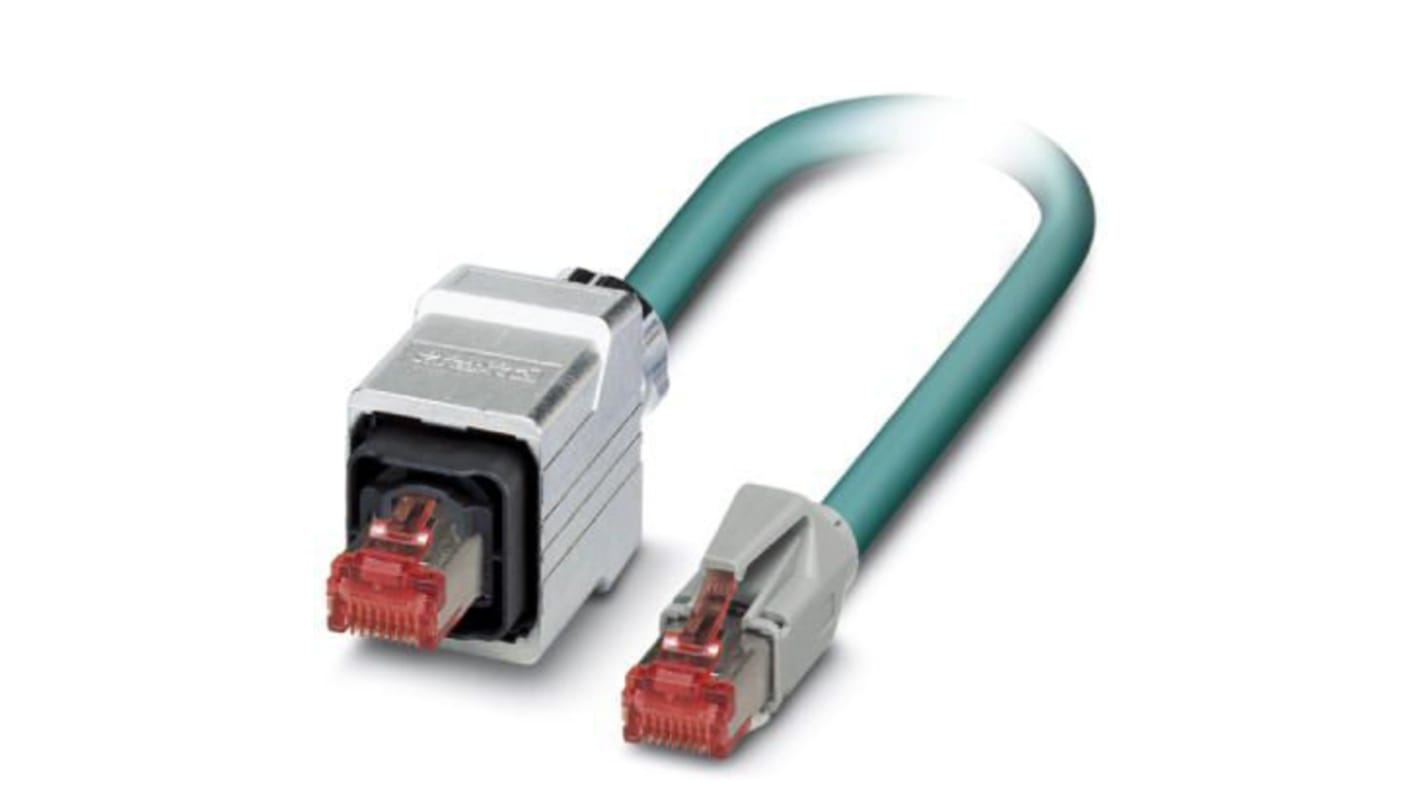 Phoenix Contact Cat6 Straight Male RJ45 to Straight Male RJ45 Ethernet Cable, S/FTP, Blue, 5m